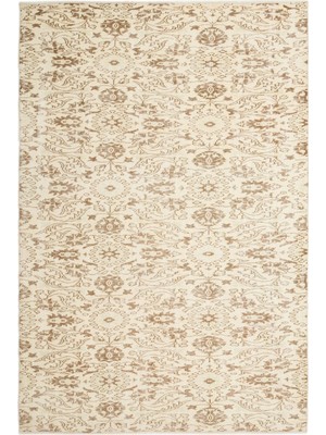 Atina Krem Eskitme Yün Modern Desenli Yün Hav Toz Vermez Leke Tutmayan Salon Yolluk Mutfak El Dokuma Halı