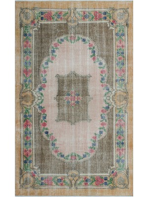 Hali.Net 165x275 cm Pembe Atina Anadolu Yün Halı | Salon Yatak Odası Halısı | Doğal Yün El Yapımı El Dokuma Hav Vermez | UNİQUE-25857
