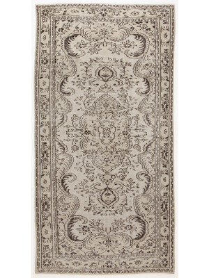 Girit Bej Çizgili Yün Modern Desenli Yün Hav Toz Vermez Leke Tutmayan Salon Yolluk Mutfak El Dokuma Halı