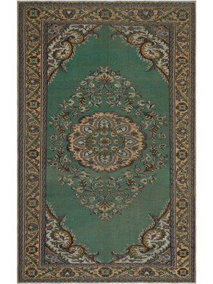 Hali.Net 186x292 cm Siyah Vintage Anadolu Eskitme Yün Halı | Salon Yatak Odası Halısı | Doğal Yün El Yapımı El Dokuma Hav Vermez | UNİQUE-27856