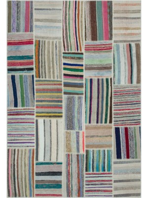 Atina Bej Eskitme Yün Modern Desenli Yün Hav Toz Vermez Leke Tutmayan Salon Yolluk Mutfak El Dokuma Halı