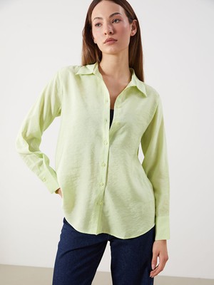 Lc Waikiki Yeni Sezon Modal Karisimli Oversize Kadin Gomlek - S5QH25Z8