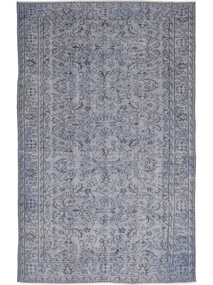 Hali.Net 174x272 cm Kırmızı Açık Mavi Çiçekli Geleneksel Eskitme Geleneksel Halı | Salon Yatak Odası Halısı | Hav Vermez | UNİQUE-8671