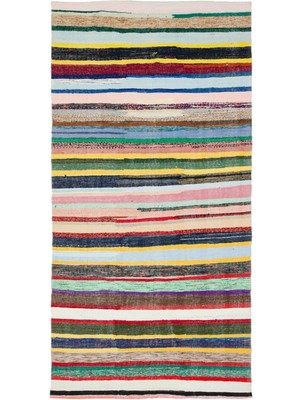 Hali.Net 180x346 cm Kahverengi Vintage Anadolu Yün Halı | Salon Yatak Odası Halısı | Doğal Yün El Yapımı El Dokuma Hav Vermez | UNİQUE-37299