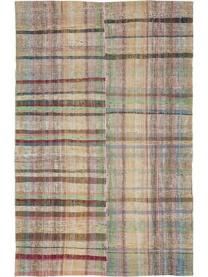 Atina Kahverengi Eskitme Yün Modern Desenli Yün Hav Toz Vermez Leke Tutmayan Salon Yolluk Mutfak El Dokuma Halı