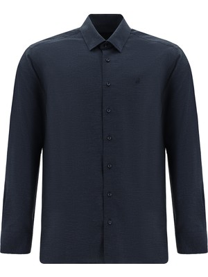 Abdullah Kiğılı Uzun Kol Slim Fit Dar Kesim Pamuklu Desenli Gömlek