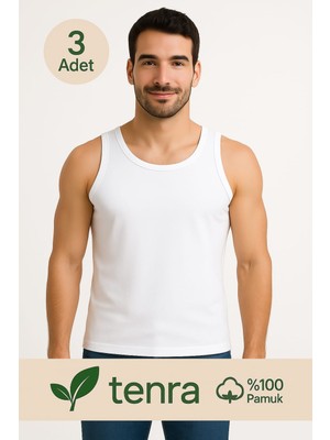 Beyaz Askılı Erkek Atlet 3 Adet %100 Pamuk