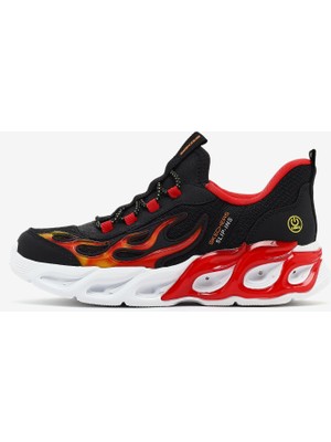 Skechers Thermo-Flash 2.0 Heat-Brisk Büyük Erkek Çocuk Siyah Işıklı Spor Ayakkabı 403898L Bkrd