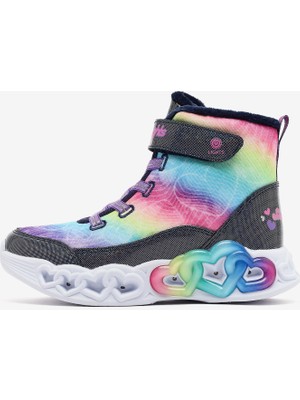Skechers Infinite Heart Lights Büyük Kız Çocuk Lacivert Işıklı Bot 303054L Nvmt
