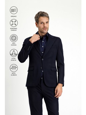 Kiğılı Techno-Line 7 Drop Slim Fit Dar Kesim Likralı Spor Örme Ceket