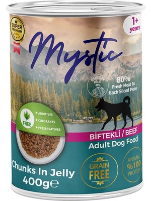 Biftekli Tahılsız Yetişkin Köpek Konservesi 400 gr x 12 Adet