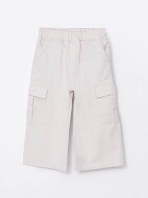 Beli Lastikli Kız Çocuk Kargo Pantolon