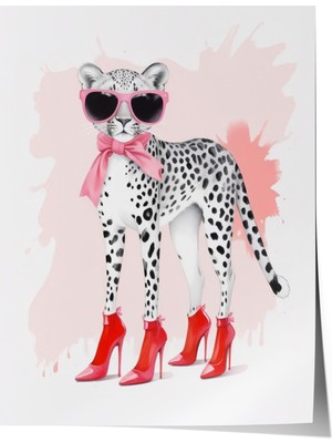 Çerçevesiz Poster, Güneş Gözlüklü Köpek – Eğlenceli Stil, Genç Odası Dekoru Poster No: 109516