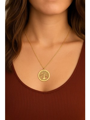 925 Ayar Gümüş Hayat Ağacı Gümüş Kolye