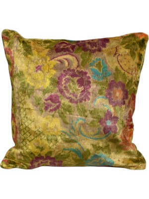 Yeni Kadife Dokuma Dekoratif Kilim Kırlent Yastık Kılıfı 6034