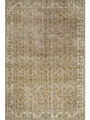 Hali.Net 120x180 cm Kahverengi Bej Çiçekli Vintage Geleneksel Halı | Salon Yatak Odası Halısı | Hav Vermez Leke Tutmaz | SRK_VİNTAGE-175
