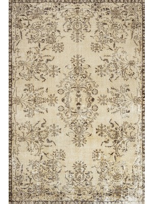 Hali.Net 80x150 cm Kahverengi Modern Etnik Vintage Halı | Mutfak Balkon Salon Halısı | Hav Vermez Leke Tutmaz | SRK_VİNTAGE-121