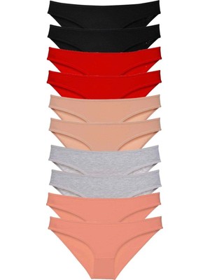 10 Adet Süper Eko Set Likralı Kadın Slip Külot 501