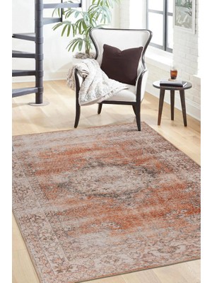 Zlatni Rat Eskitme Kırmızı Polyester Dikdörtgen Modern Desenli Pamuk Makinada Yıkanabilir Hav Toz Vermez Leke Tutmayan Kaymaz Taban Dijital Makine Baskı Salon Yolluk Mutfak Halı