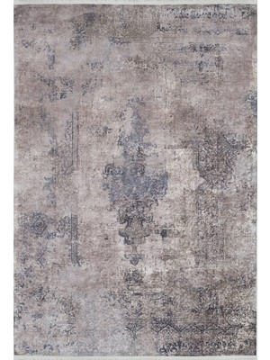 Hali.Net 80x150 cm Krem Bej Geleneksel Modern Eskitme Halı | Salon Mutfak Halısı | Hav Vermez Hipoalerjenik | HALN-HLN1827