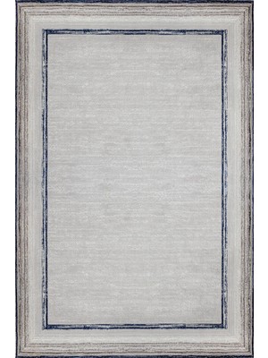 Hali.Net 80x150 cm Gri Açık Gri Soyut Çizgili Modern Çerçeveli Halı | Salon Mutfak Halısı | Hav Vermez Leke Tutmaz | STN_QUATRO-002A