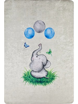 Alicante Figürlü Gri Pamuk Kare Modern Desenli Pamuk Makinada Yıkanabilir Hav Toz Vermez Leke Tutmayan Kaymaz Taban Dijital Makine Baskı Salon Yolluk Mutfak Halı