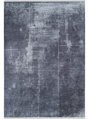 Hali.Net 80x150 cm Antrasit Dijital Baskı Etnik Patchwork Halı | Mutfak Balkon Salon Halısı | Hav Vermez Hipoalerjenik | HALN-HLN1919