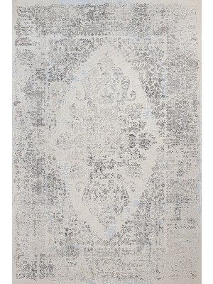 Hali.Net 120x120 cm Beyaz Yuvarlak Pamuk Yıkanabilir Etnik Halı | Yatak Odası Çocuk Odası Salon Halısı | Leke Tutmaz Hipoalerjenik Çabuk Kuru | 17302-DAİRE