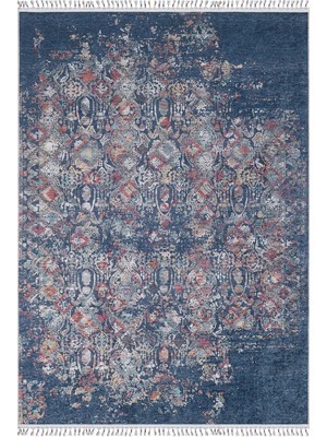 Hali.Net 80x150 cm Krem Dijital Baskı Etnik Patchwork Halı | Mutfak Balkon Salon Halısı | Hav Vermez Hipoalerjenik | HALN-HLN5005