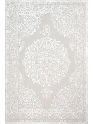 Hali.Net 200x200 cm Krem Yuvarlak Pamuk Yıkanabilir Etnik Halı | Salon Yatak Odası Halısı | Leke Tutmaz Hipoalerjenik Çabuk Kuru | 4300-DAİRE