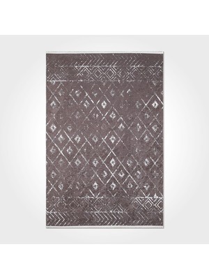 Hali.Net 120x120 cm Kahverengi Yıkanabilir Halı | Yatak Odası Çocuk Odası Halısı | Leke Tutmaz Hipoalerjenik | Leke Tutmaz Hipoalerjenik