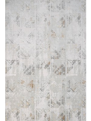 Hali.Net 80x150 cm Gri Açık Gri Geometrik Soyut Modern Soyut Yıkanabilir Halı | Salon Mutfak Halısı | Leke Tutmaz Hipoalerjenik | CREA_VALERA-7814A