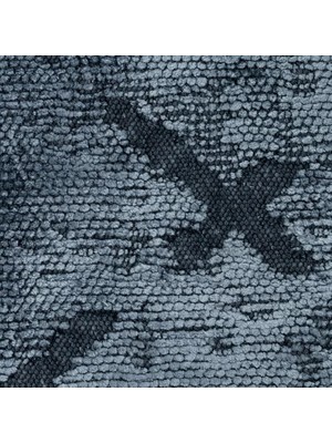 Hali.Net 80x150 cm Mavi Classic Modern Daire Yuvarlak Polyester Halı | Mutfak Balkon Salon Halısı | Hav Vermez Leke Tutmaz | CLASSİC-2203