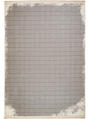 Hali.Net 120x120 cm Bej Modern Daire Yuvarlak Polyester Halı | Yatak Odası Çocuk Odası Salon Halısı | Hav Vermez Leke Tutmaz | 2404-DAİRE