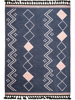 Hali.Net 120x120 cm Antrasit Modern Daire Yuvarlak Polyester Halı | Yatak Odası Çocuk Odası Salon Halısı | Hav Vermez Leke Tutmaz | 2304-DAİRE