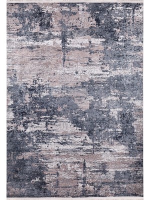 Hali.Net 80x150 cm Gri Dijital Baskı Etnik Patchwork Halı | Mutfak Balkon Salon Halısı | Hav Vermez Hipoalerjenik | HALN-HLN553