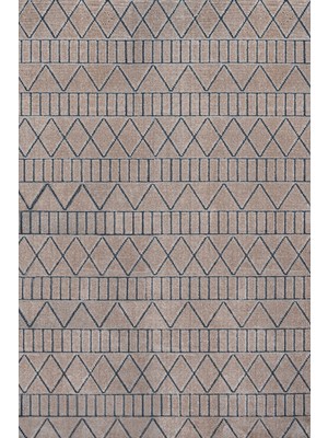  Geometrik Bej Pamuk Dikdörtgen Modern Desenli Pamuk Makinada Yıkanabilir Hav Toz Vermez Leke Tutmayan Kaymaz Taban Dijital Makine Baskı Salon Yolluk Mutfak Halı