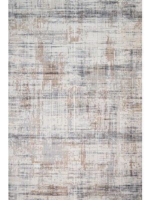  Çizgili Bej Pamuk Kare Modern Desenli Pamuk Makinada Yıkanabilir Hav Toz Vermez Leke Tutmayan Kaymaz Taban Dijital Makine Baskı Salon Yolluk Mutfak Halı