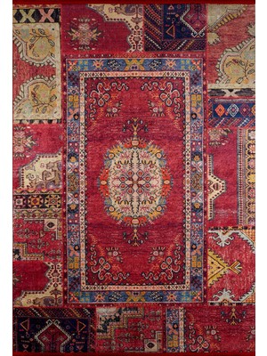 Bespoky 80x150 cm Kırmızı Koridor Halısı Yolluk | Kaymaz Taban | Makinede Yıkanabilir & Leke Tutmaz