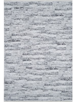Bespoky 80x150 cm Gri Modern Etnik Yıkanabilir Halı | Mutfak Balkon Yatak Odası Halısı | Leke Tutmayan Kaymaz | HALN-HLN1787