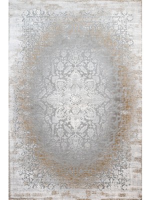 Bespoky 80x150 cm Bej Valera Klasik Yıkanabilir Halı | Mutfak Balkon Yatak Odası Halısı | Leke Tutmayan Kaymaz | CREA_VALERA-7818A