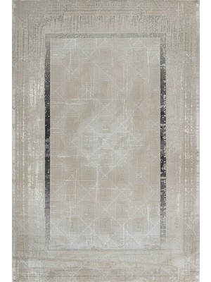 Bespoky 80x150 cm Gri Modern Lüks Zen Yıkanabilir Halı | Mutfak Balkon Yatak Odası Halısı | Hav Vermez Leke Tutmaz Kaymaz | LXS_ZEN-1085GR