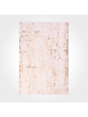 Bespoky 80x200 cm Krem Royal Modern Etnik Yolluk Yıkanabilir Halı | Balkon Halısı Mutfak Yolluk Koridor Halı | Leke Tutmayan Kaymaz | ROYAL-14557K