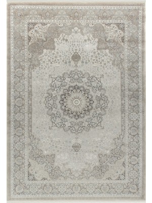 Jamie Klasik Gri Viskon Dikdörtgen Modern Desenli Akrilik Hav Vermeyen Leke Tutmayan Kolay Temizlenen Yumuşak Makine Salon Yolluk Mutfak Halı