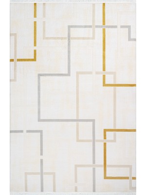 Hali.Net 120x180 cm Krem Karen İskandinav Modern Nordik Halı | Yatak Odası Çocuk Odası Salon Halısı | Hav Vermez Leke Tutmaz | KAREN-6460AK