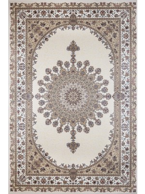 Bespoky 100x300 cm Kahverengi Ipekzade Klasik Yolluk Yıkanabilir İpek Halı | Mutfak Yolluk Koridor Halısı | Leke Tutmayan Kaymaz | GM_IPEKZADE120-13944K