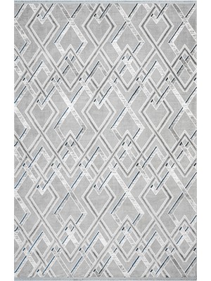 Hali.Net 80x250 cm Gri Royal İskandinav Modern Nordik Halı | Yolluk Koridor Mutfak Halısı | Hav Vermez Leke Tutmaz | ROYAL-14858K