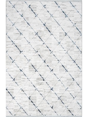 Melany Geometrik Gri Bambu Kare Modern Desenli Akrilik Hav Vermeyen Leke Tutmayan Kolay Temizlenen Yumuşak Makine Salon Yolluk Mutfak Halı