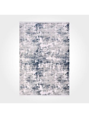 Hali.Net 80x150 cm Gri Mavi Soyut Modern Soyut Yıkanabilir Halı | Yatak Odası Mutfak Halısı | Leke Tutmaz Hipoalerjenik | ROYAL-14609K