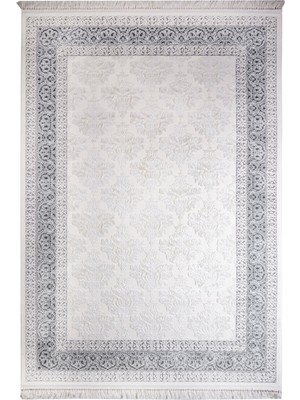  Geometrik Gri Akrilik Dikdörtgen Modern Desenli Akrilik Hav Vermeyen Leke Tutmayan Kolay Temizlenen Yumuşak Makine Salon Yolluk Mutfak Halı